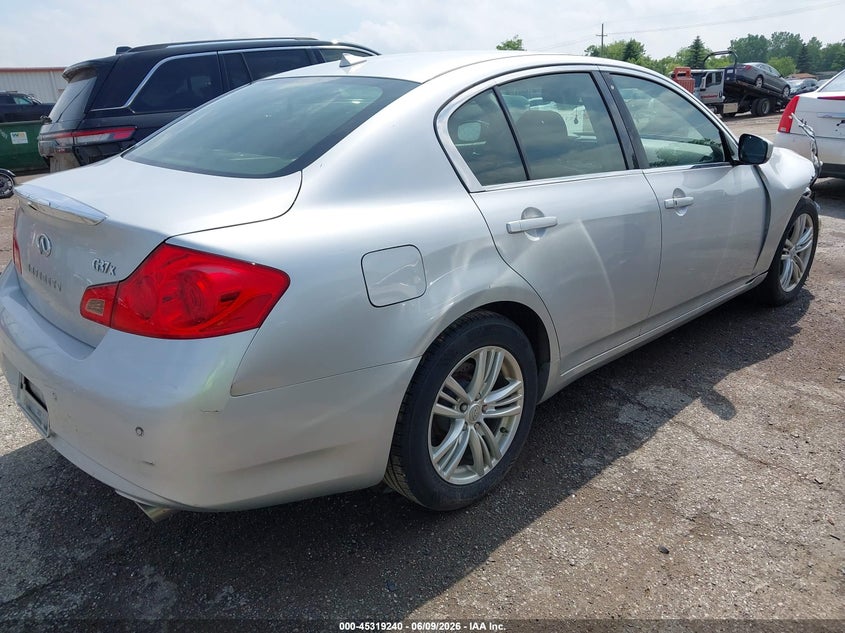 2013 Infiniti G VIN JN1CV6AR0DM751793 IAAI salvage auction — RIGHT FRONT, Salvage Title, sold $1,325 on 2026-07-09 (photo 4)