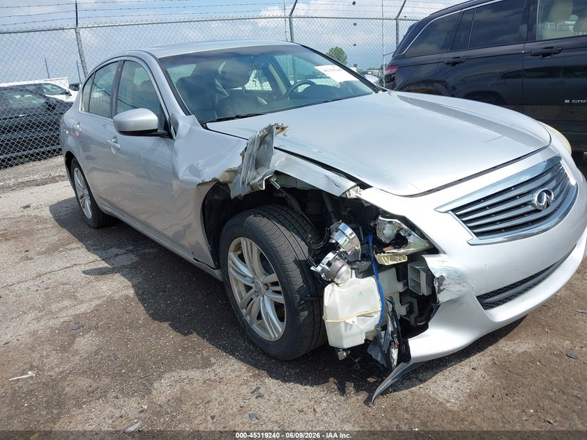 2013 Infiniti G VIN JN1CV6AR0DM751793 IAAI salvage auction — RIGHT FRONT, Salvage Title, sold $1,325 on 2026-07-09 (photo 6)