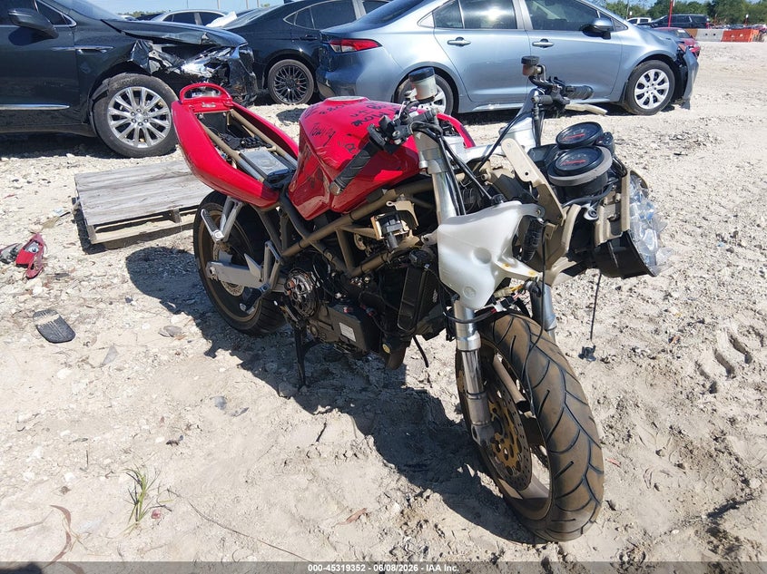 1999 Ducati VIN ZDM1TB9P7XB006386 IAAI salvage auction — FRONT END, Rebuildable (Florida), sold $225 on 2026-07-28 (photo 1)