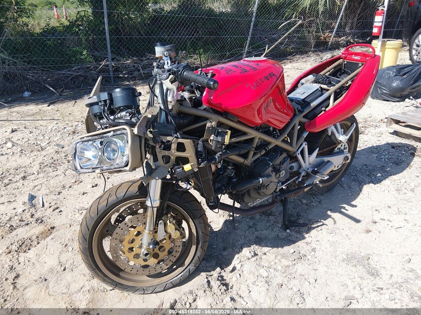 1999 Ducati VIN ZDM1TB9P7XB006386 IAAI salvage auction — FRONT END, Rebuildable (Florida), sold $225 on 2026-07-28 (photo 2)