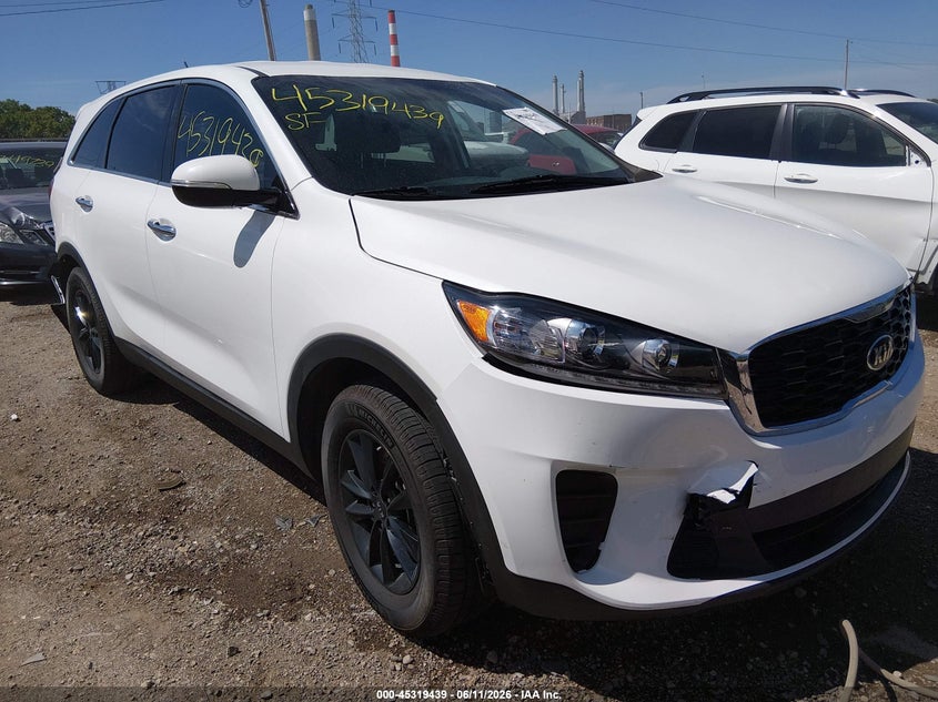 2019 Kia Sorento VIN 5XYPG4A32KG576275 IAAI salvage auction — FRONT & REAR, Salvage (Indiana), sold $3,025 on 2026-07-08 (photo 1)