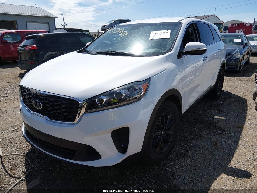 2019 Kia Sorento VIN 5XYPG4A32KG576275 IAAI salvage auction — FRONT & REAR, Salvage (Indiana), sold $3,025 on 2026-07-08 (photo 2)