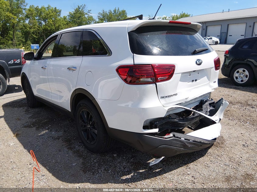 2019 Kia Sorento VIN 5XYPG4A32KG576275 IAAI salvage auction — FRONT & REAR, Salvage (Indiana), sold $3,025 on 2026-07-08 (photo 3)