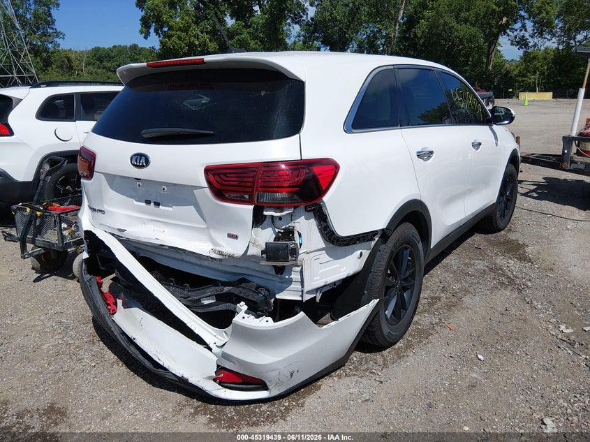 2019 Kia Sorento VIN 5XYPG4A32KG576275 IAAI salvage auction — FRONT & REAR, Salvage (Indiana), sold $3,025 on 2026-07-08 (photo 4)
