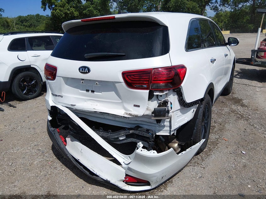 2019 Kia Sorento VIN 5XYPG4A32KG576275 IAAI salvage auction — FRONT & REAR, Salvage (Indiana), sold $3,025 on 2026-07-08 (photo 6)