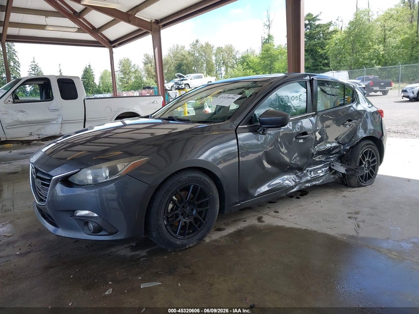 2015 Mazda 3 VIN JM1BM1M78F1233704 IAAI salvage auction — LEFT SIDE, Salvage Title, sold $700 on 2026-07-29 (photo 2)