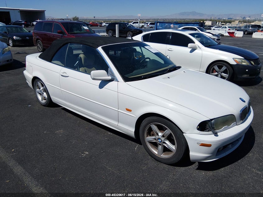2002 BMW 3 series VIN WBABS33412PG85106 IAAI salvage auction — NORMAL WEAR, Clear (Utah), sold $500 on 2026-07-24 (photo 1)
