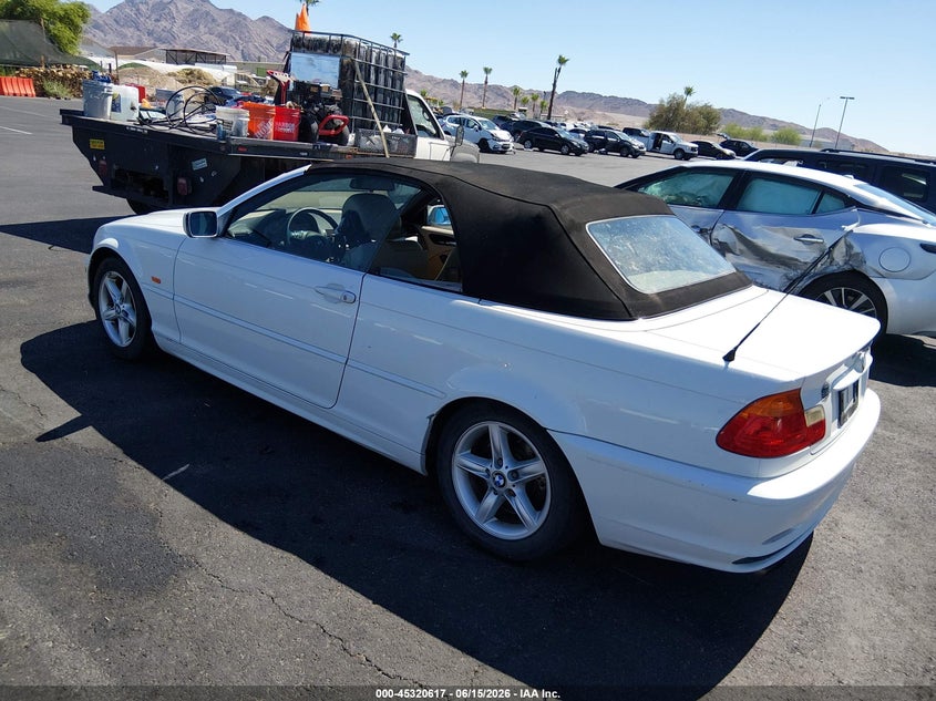 2002 BMW 3 series VIN WBABS33412PG85106 IAAI salvage auction — NORMAL WEAR, Clear (Utah), sold $500 on 2026-07-24 (photo 3)