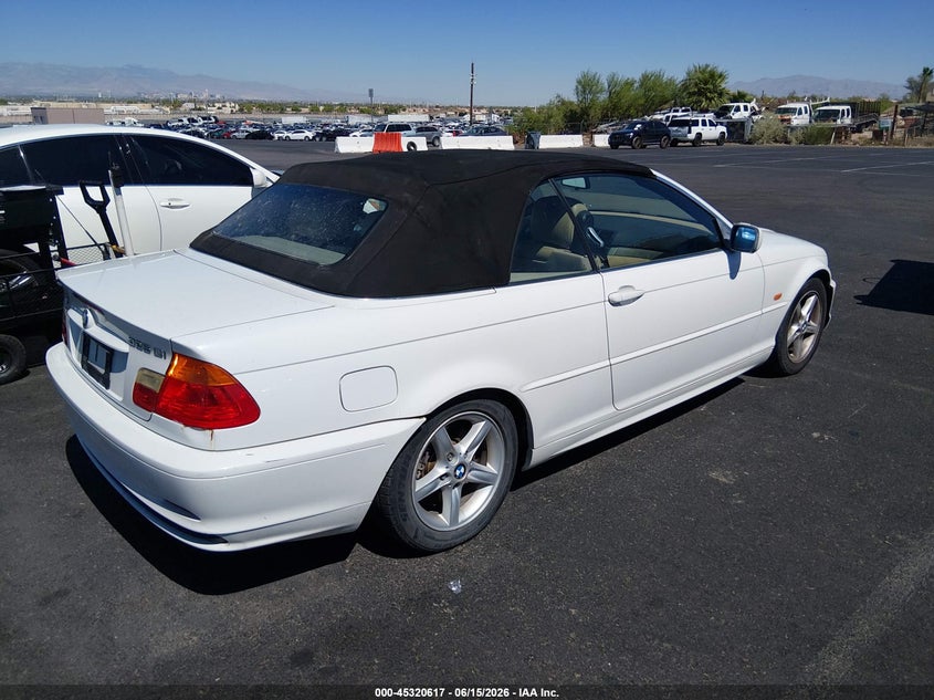 2002 BMW 3 series VIN WBABS33412PG85106 IAAI salvage auction — NORMAL WEAR, Clear (Utah), sold $500 on 2026-07-24 (photo 4)