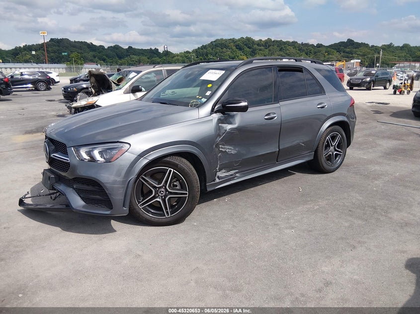 2021 Mercedes-benz Gle VIN 4JGFB5KB1MA449165 IAAI salvage auction — RIGHT FRONT, Salvage Title, sold $20,300 on 2026-07-18 (photo 2)