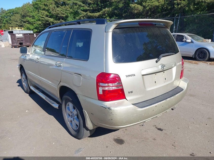 2001 Toyota Highlander VIN JTEHF21A310003332 IAAI salvage auction — FRONT END, Clear (New York), sold $500 on 2026-07-14 (photo 3)