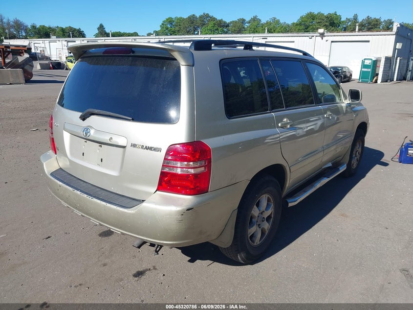 2001 Toyota Highlander VIN JTEHF21A310003332 IAAI salvage auction — FRONT END, Clear (New York), sold $500 on 2026-07-14 (photo 4)