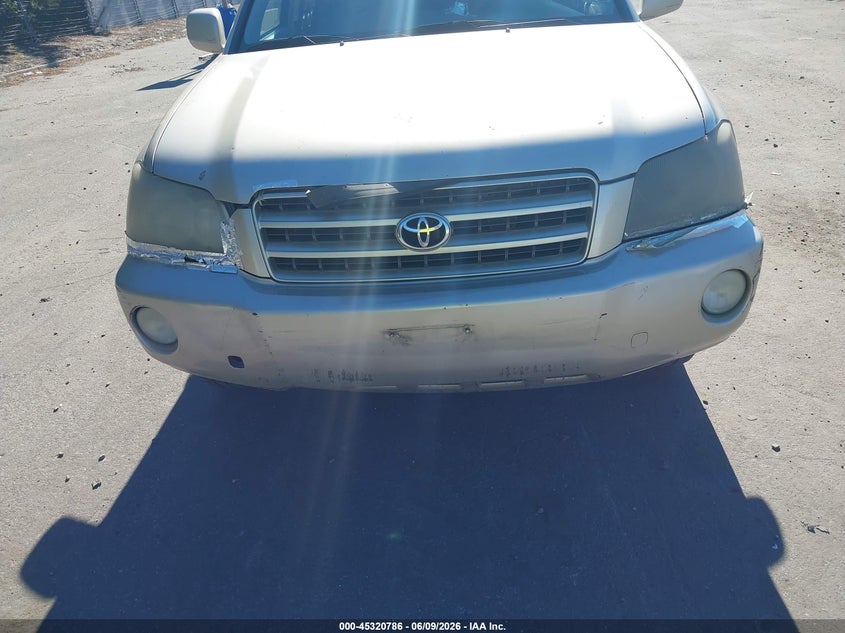 2001 Toyota Highlander VIN JTEHF21A310003332 IAAI salvage auction — FRONT END, Clear (New York), sold $500 on 2026-07-14 (photo 6)