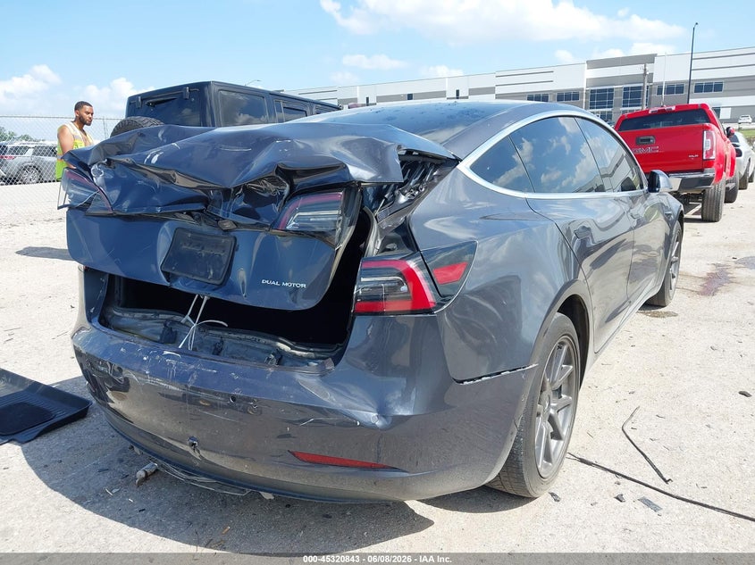 2020 Tesla Model 3 VIN 5YJ3E1EB9LF534795 IAAI salvage auction — REAR END, Salvage (Texas), sold $6,300 on 2026-07-30 (photo 4)
