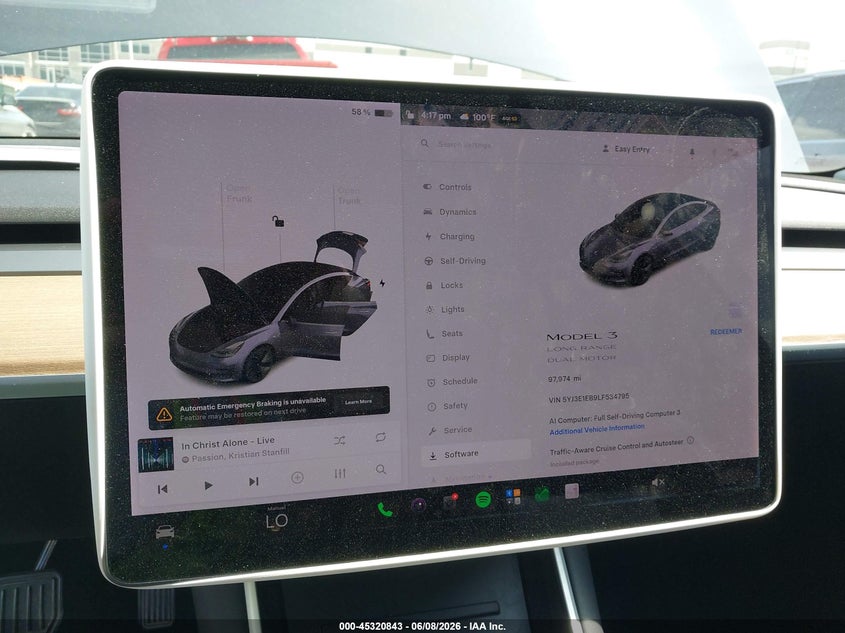 2020 Tesla Model 3 VIN 5YJ3E1EB9LF534795 IAAI salvage auction — REAR END, Salvage (Texas), sold $6,300 on 2026-07-30 (photo 7)
