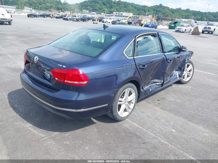2015 Volkswagen Passat VIN 1VWBS7A37FC031058 IAAI salvage auction — SIDE, Salvage Title, sold $25 on 2026-07-28 (photo 4)