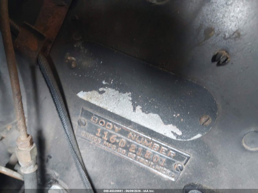 1939 Plymouth Other VIN 00000000116D21801 IAAI salvage auction — LEFT SIDE, Salvage (Michigan), sold $1,500 on 2026-07-28 (photo 9)