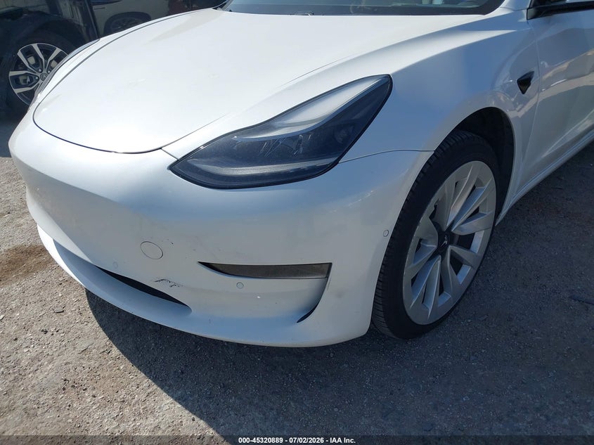 2021 Tesla Model 3 VIN 5YJ3E1EA7MF051377 IAAI salvage auction — LEFT FRONT, Salvage (Texas), sold $8,100 on 2026-07-28 (photo 6)