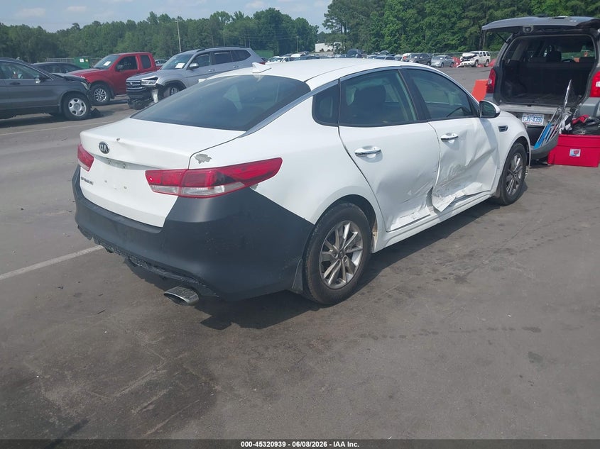 2016 Kia Optima VIN 5XXGT4L3XGG040243 IAAI salvage auction — RIGHT SIDE, Salvage Title, sold $600 on 2026-07-29 (photo 4)