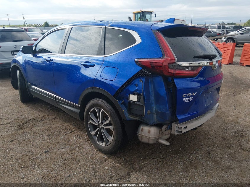 2021 Honda Cr-v VIN 7FARW2H50ME005793 IAAI salvage auction — FRONT & REAR, Salvage Title, sold $7,000 on 2026-07-30 (photo 3)