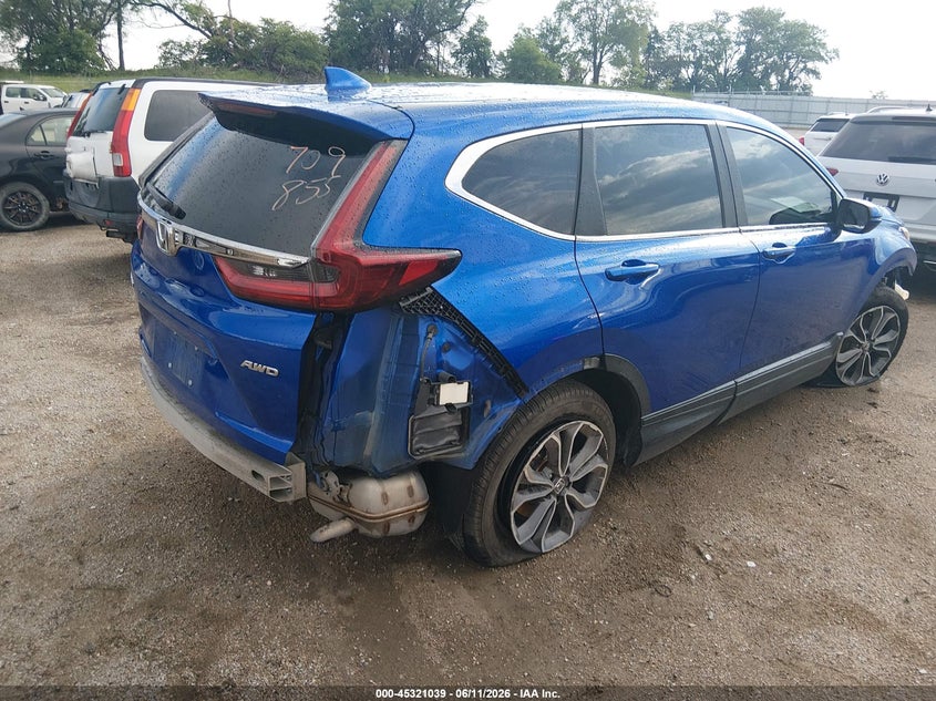 2021 Honda Cr-v VIN 7FARW2H50ME005793 IAAI salvage auction — FRONT & REAR, Salvage Title, sold $7,000 on 2026-07-30 (photo 4)