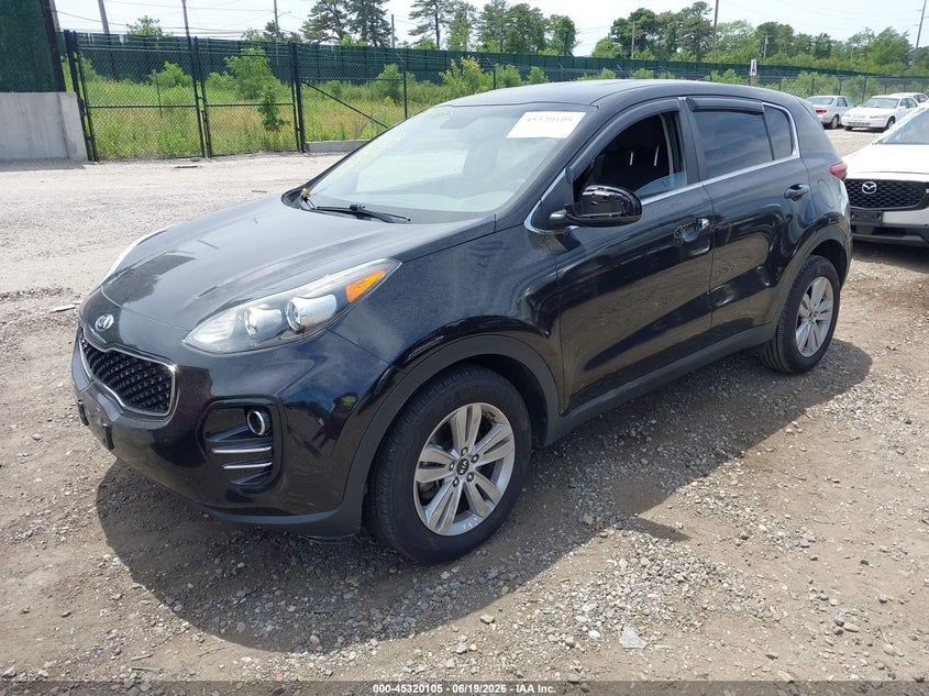 2017 Kia Sportage VIN KNDPMCAC5H7163890 IAAI salvage auction — FRONT & REAR, Salvage (Connecticut), sold $2,050 on 2026-07-28 (photo 2)