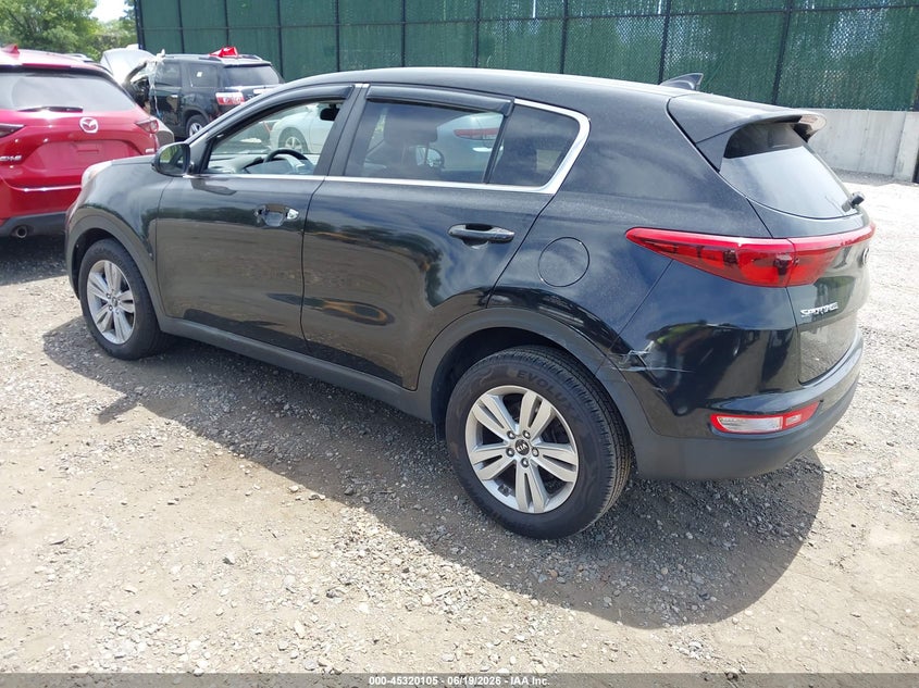 2017 Kia Sportage VIN KNDPMCAC5H7163890 IAAI salvage auction — FRONT & REAR, Salvage (Connecticut), sold $2,050 on 2026-07-28 (photo 3)