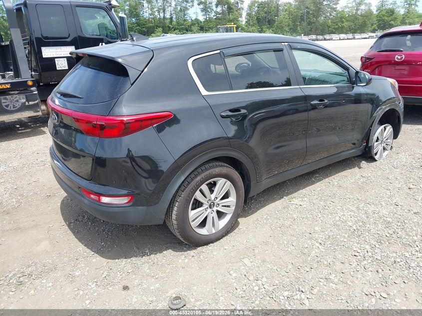 2017 Kia Sportage VIN KNDPMCAC5H7163890 IAAI salvage auction — FRONT & REAR, Salvage (Connecticut), sold $2,050 on 2026-07-28 (photo 4)