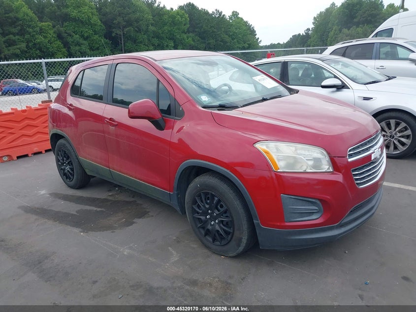 2015 Chevrolet Trax VIN KL7CJKSB3FB154264 IAAI salvage auction — NORMAL WEAR, Clear (North Carolina), sold $250 on 2026-07-22 (photo 1)