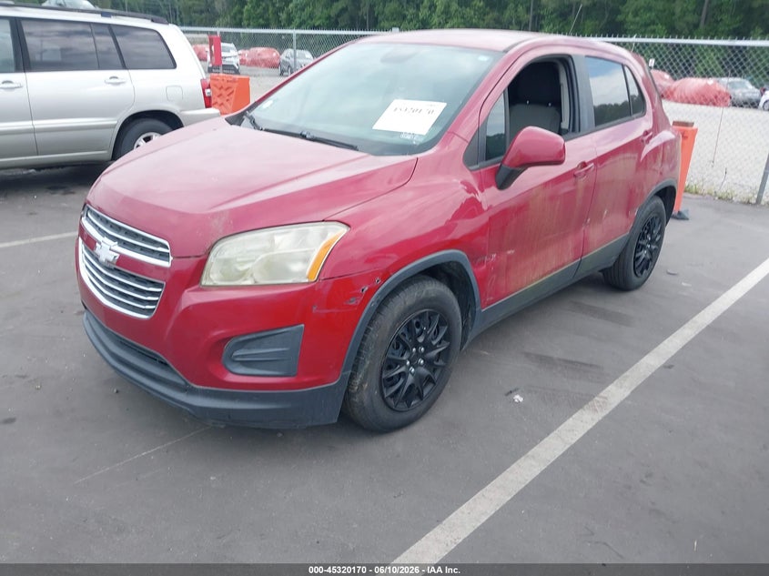 2015 Chevrolet Trax VIN KL7CJKSB3FB154264 IAAI salvage auction — NORMAL WEAR, Clear (North Carolina), sold $250 on 2026-07-22 (photo 2)