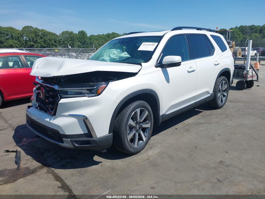 2025 Honda Pilot VIN 5FNYG1H70SB057227 IAAI salvage auction — FRONT END, Salvage (North Carolina), sold $12,500 on 2026-07-30 (photo 2)