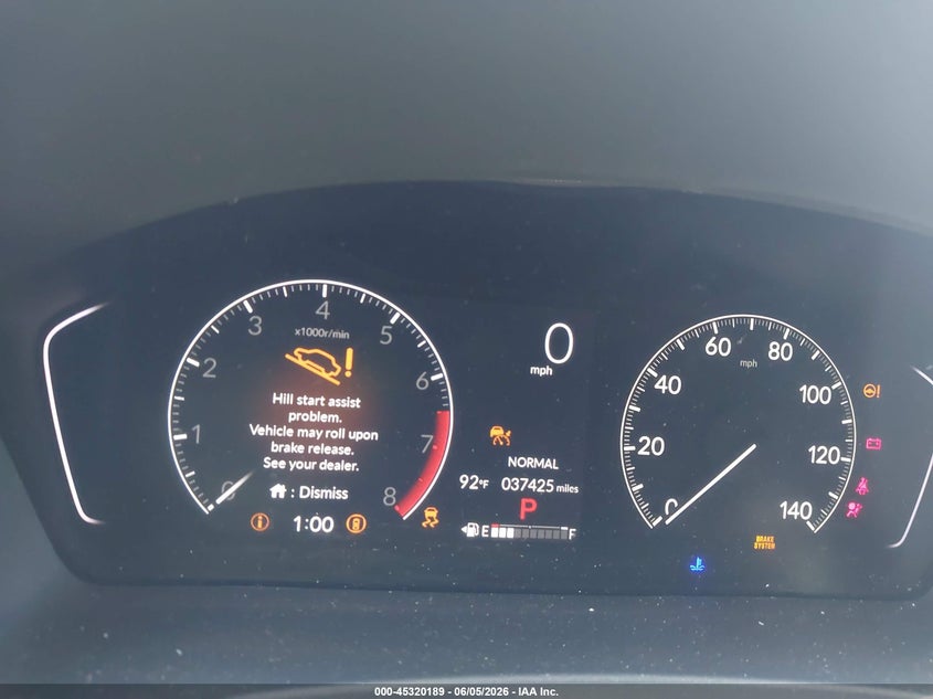 2025 Honda Pilot VIN 5FNYG1H70SB057227 IAAI salvage auction — FRONT END, Salvage (North Carolina), sold $12,500 on 2026-07-30 (photo 7)