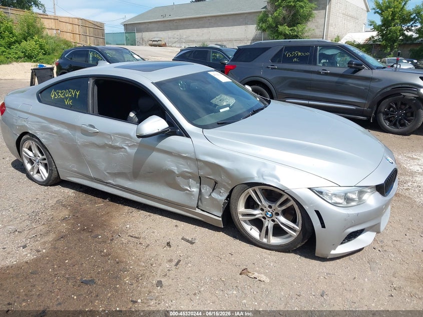 2015 BMW 4er VIN WBA3N5C59FK484585 IAAI salvage auction — RIGHT SIDE, Salvage (Minnesota), sold $1,100 on 2026-08-12 (photo 1)