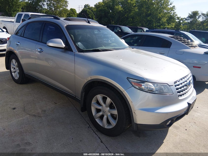 2003 Infiniti Fx35 VIN JNRAS08WX3X003863 IAAI salvage auction — NORMAL WEAR, Clear (Missouri), sold $325 on 2026-07-14 (photo 1)