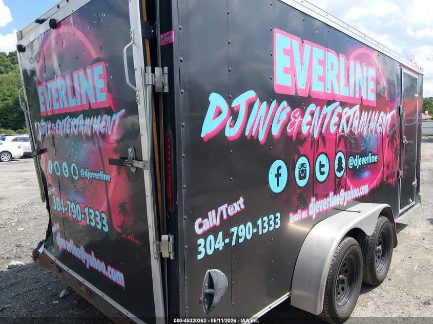 2019 Wells cargo Trailer VIN 7KA1E1627KP000728 IAAI salvage auction — REAR END, Salvage (West Virginia), sold $575 on 2026-07-30 (photo 4)