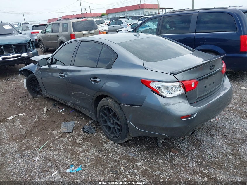 2017 Infiniti Q50 VIN JN1EV7ARXHM838346 IAAI salvage auction — FRONT END, Salvage Title, sold $375 on 2026-07-23 (photo 3)