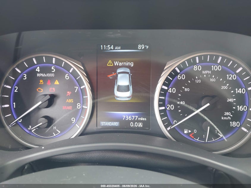 2017 Infiniti Q50 VIN JN1EV7ARXHM838346 IAAI salvage auction — FRONT END, Salvage Title, sold $375 on 2026-07-23 (photo 7)