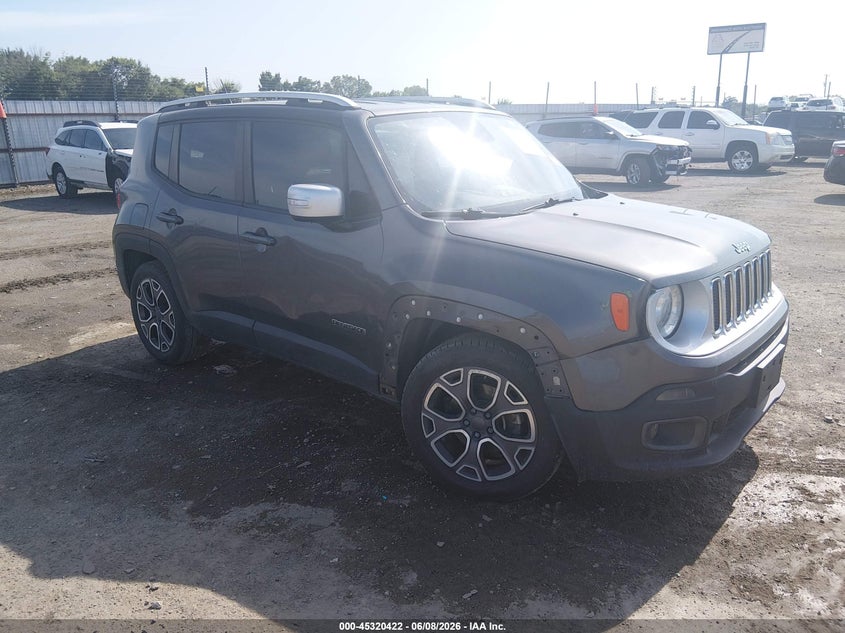 2016 Jeep Renegade VIN ZACCJADT9GPC84043 IAAI salvage auction — RIGHT FRONT, Salvage Title, sold $1,050 on 2026-08-16 (photo 1)