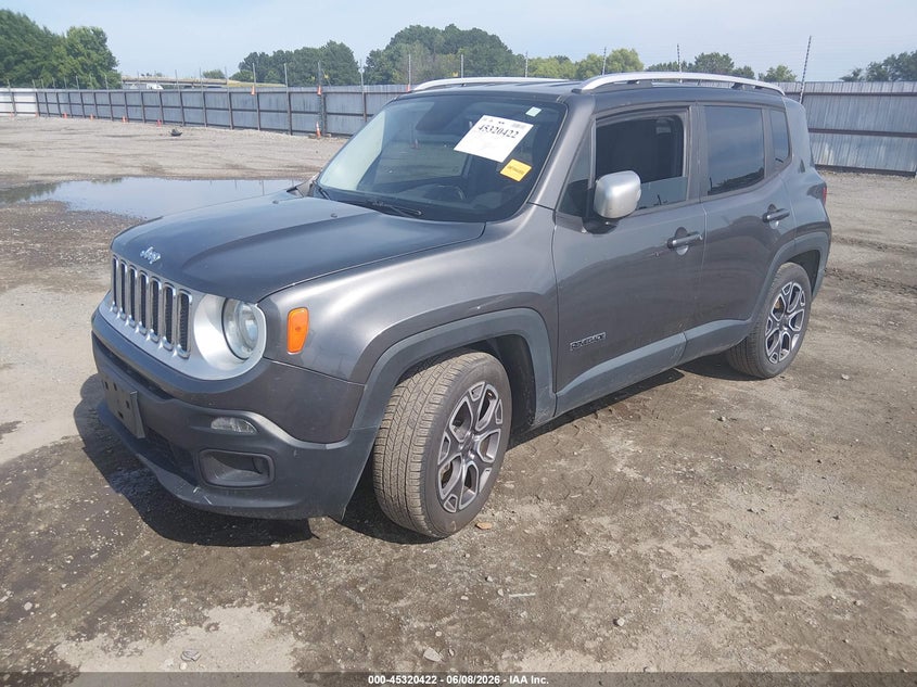 2016 Jeep Renegade VIN ZACCJADT9GPC84043 IAAI salvage auction — RIGHT FRONT, Salvage Title, sold $1,050 on 2026-08-16 (photo 2)