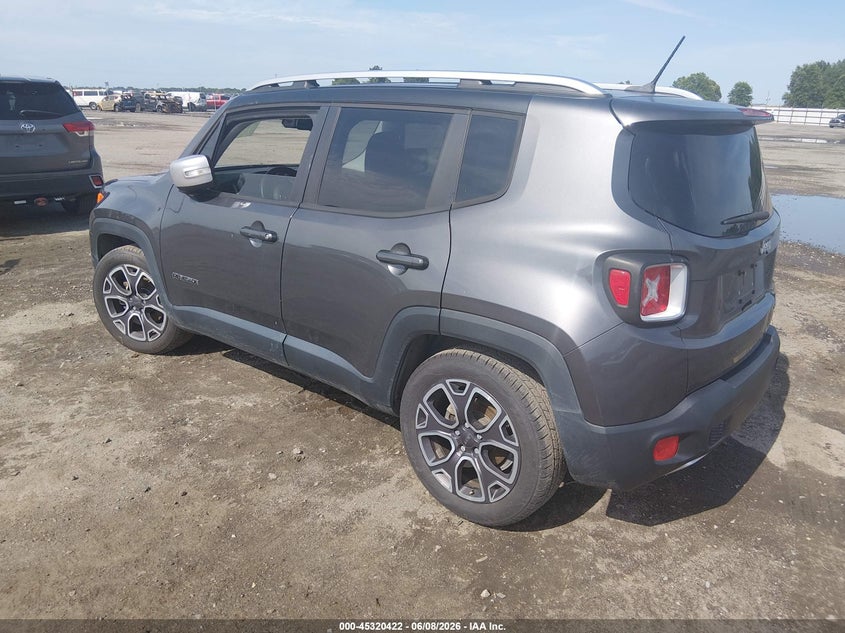 2016 Jeep Renegade VIN ZACCJADT9GPC84043 IAAI salvage auction — RIGHT FRONT, Salvage Title, sold $1,050 on 2026-08-16 (photo 3)