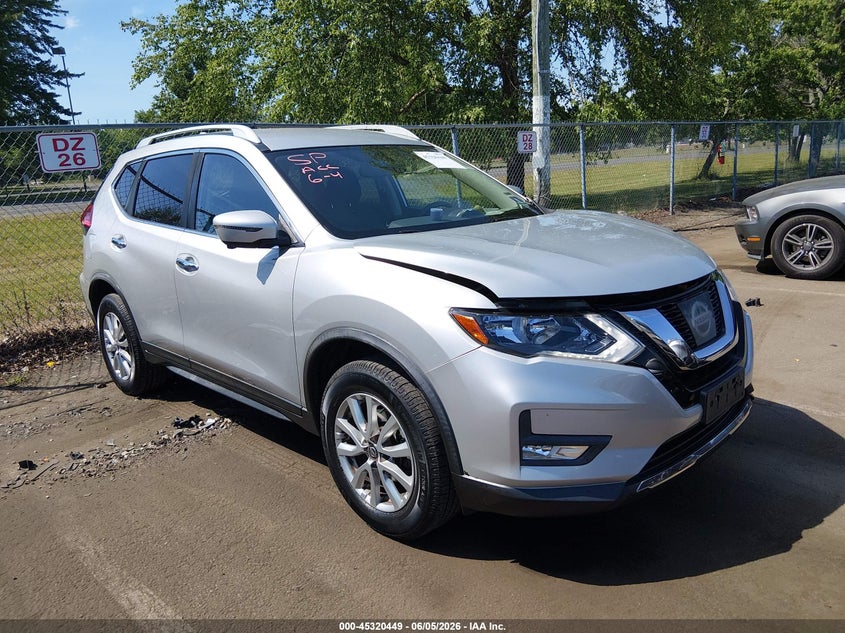 2017 Nissan Rogue VIN JN8AT2MV7HW270093 IAAI salvage auction — LEFT FRONT, Salvage Title, sold $25 on 2026-07-27 (photo 1)