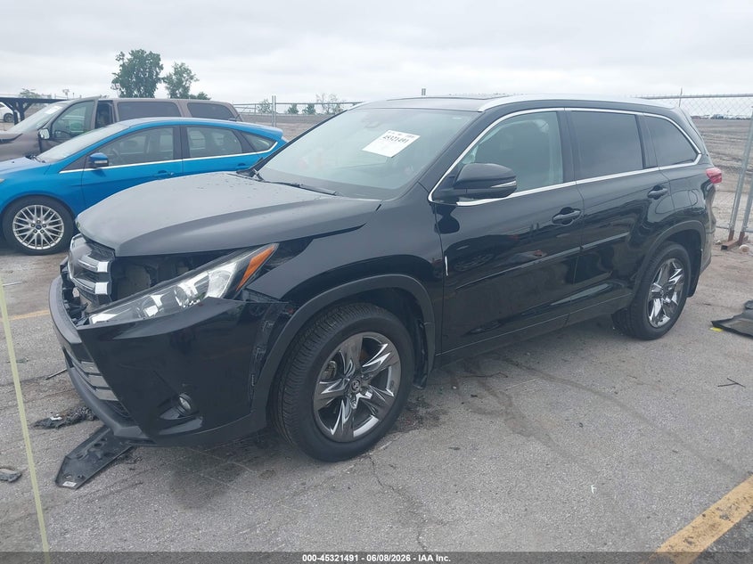 2019 Toyota Highlander VIN 5TDDZRFH1KS722408 IAAI salvage auction — FRONT END, Salvage Title, sold $7,600 on 2026-07-22 (photo 2)