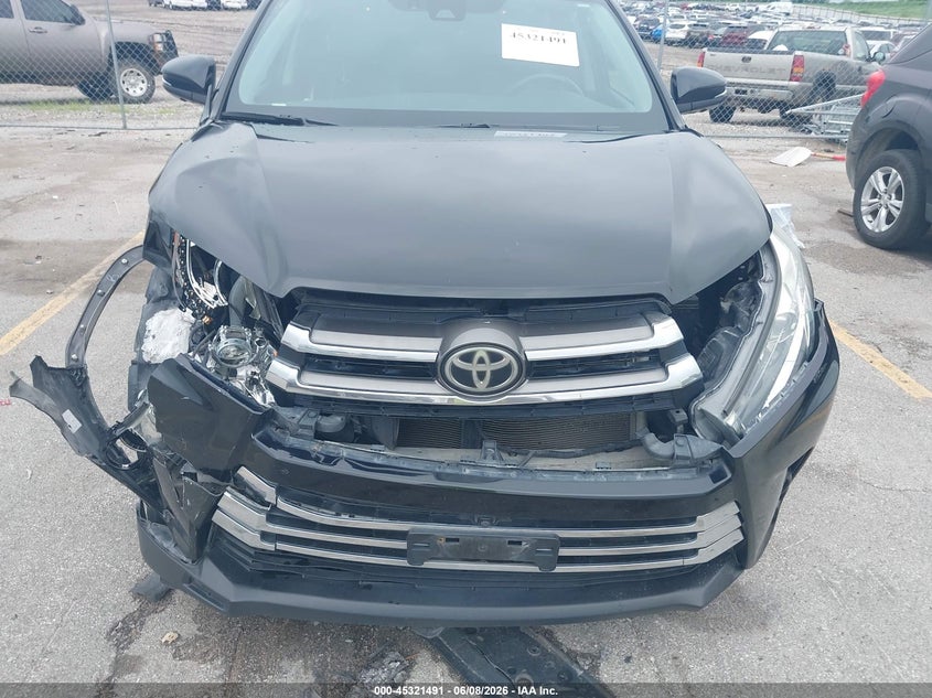 2019 Toyota Highlander VIN 5TDDZRFH1KS722408 IAAI salvage auction — FRONT END, Salvage Title, sold $7,600 on 2026-07-22 (photo 6)