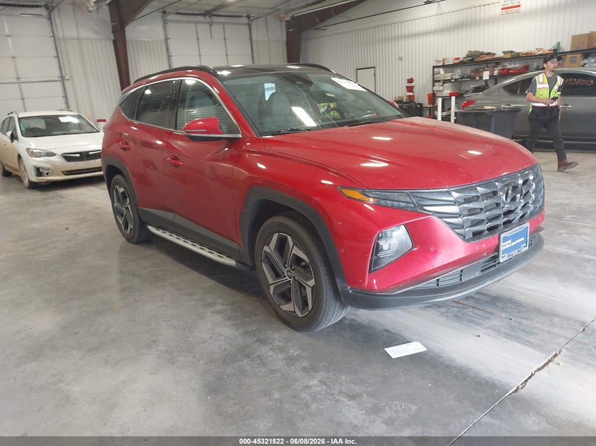 2023 Hyundai Tucson VIN 5NMJECAE2PH214418 IAAI salvage auction — LEFT & RIGHT, Salvage Title, sold $12,100 on 2026-07-29 (photo 1)