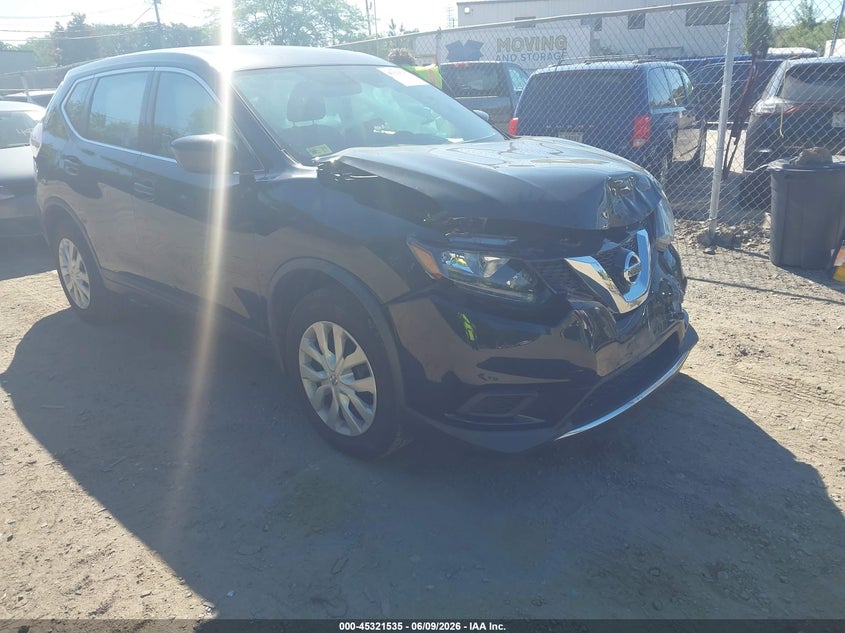 2016 Nissan Rogue VIN KNMAT2MV0GP642572 IAAI salvage auction — FRONT END, Salvage Title, sold $500 on 2026-07-21 (photo 1)