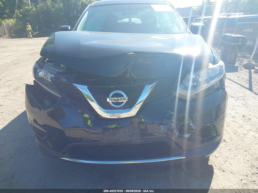 2016 Nissan Rogue VIN KNMAT2MV0GP642572 IAAI salvage auction — FRONT END, Salvage Title, sold $500 on 2026-07-21 (photo 6)