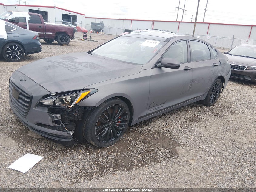 2017 Genesis G80 VIN KMHGN4JF0HU173334 IAAI salvage auction — LEFT SIDE, Salvage (Louisiana), sold $5,100 on 2026-07-29 (photo 2)