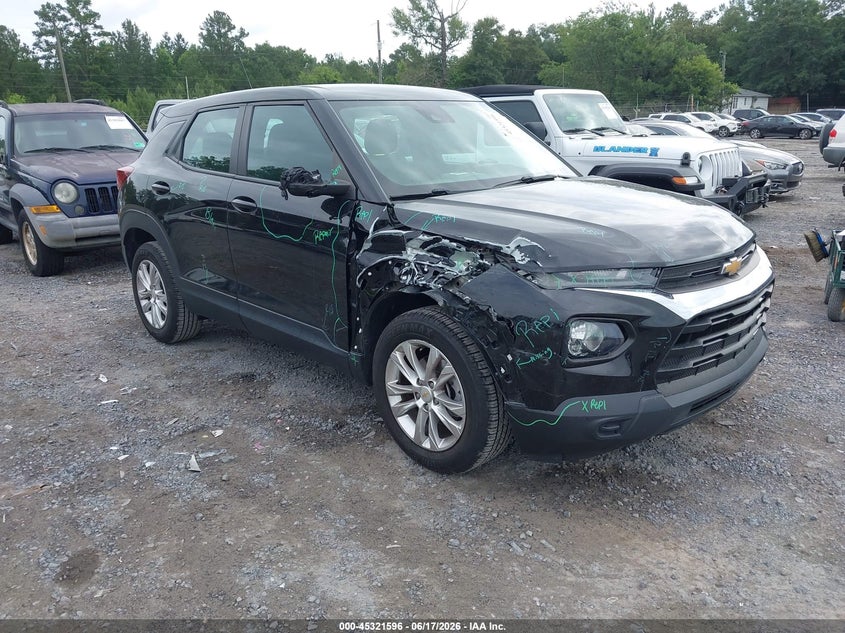2021 Chevrolet Trailblazer VIN KL79MMS23MB176002 IAAI salvage auction — LEFT SIDE, Salvage (Idaho), sold $3,800 on 2026-07-14 (photo 1)