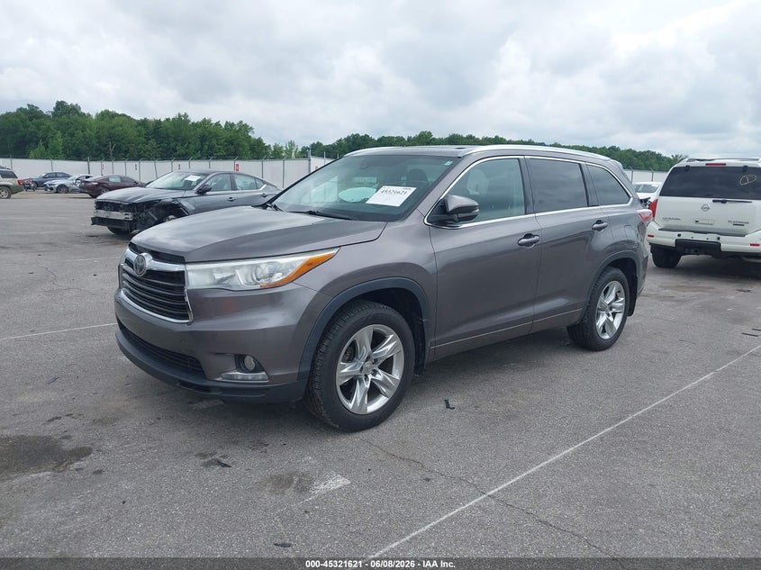 2014 Toyota Highlander VIN 5TDDKRFH7ES053540 IAAI salvage auction — REAR END, Salvage Title, sold $7,300 on 2026-07-08 (photo 2)