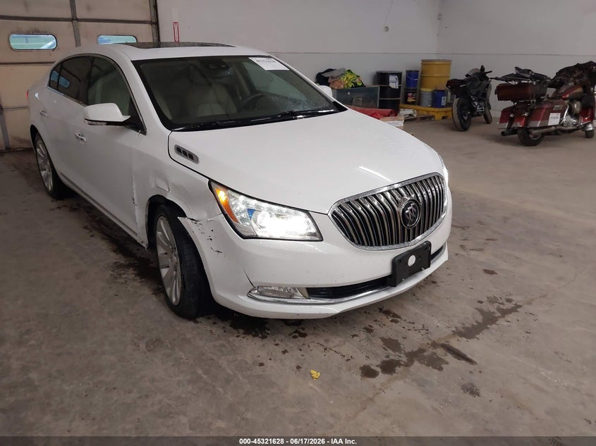 2014 Buick Lacrosse VIN 1G4GE5G35EF165166 IAAI salvage auction — FRONT END, Salvage (Iowa), sold $2,100 on 2026-07-28 (photo 1)